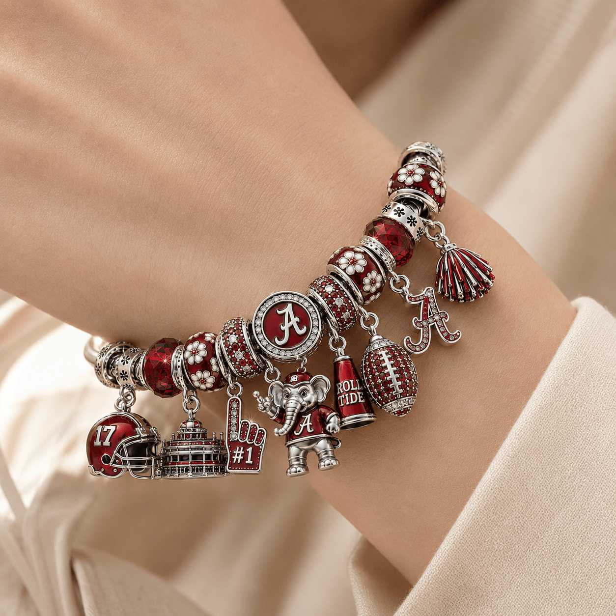 ACT Silver Charm Bracelet Set NTTB