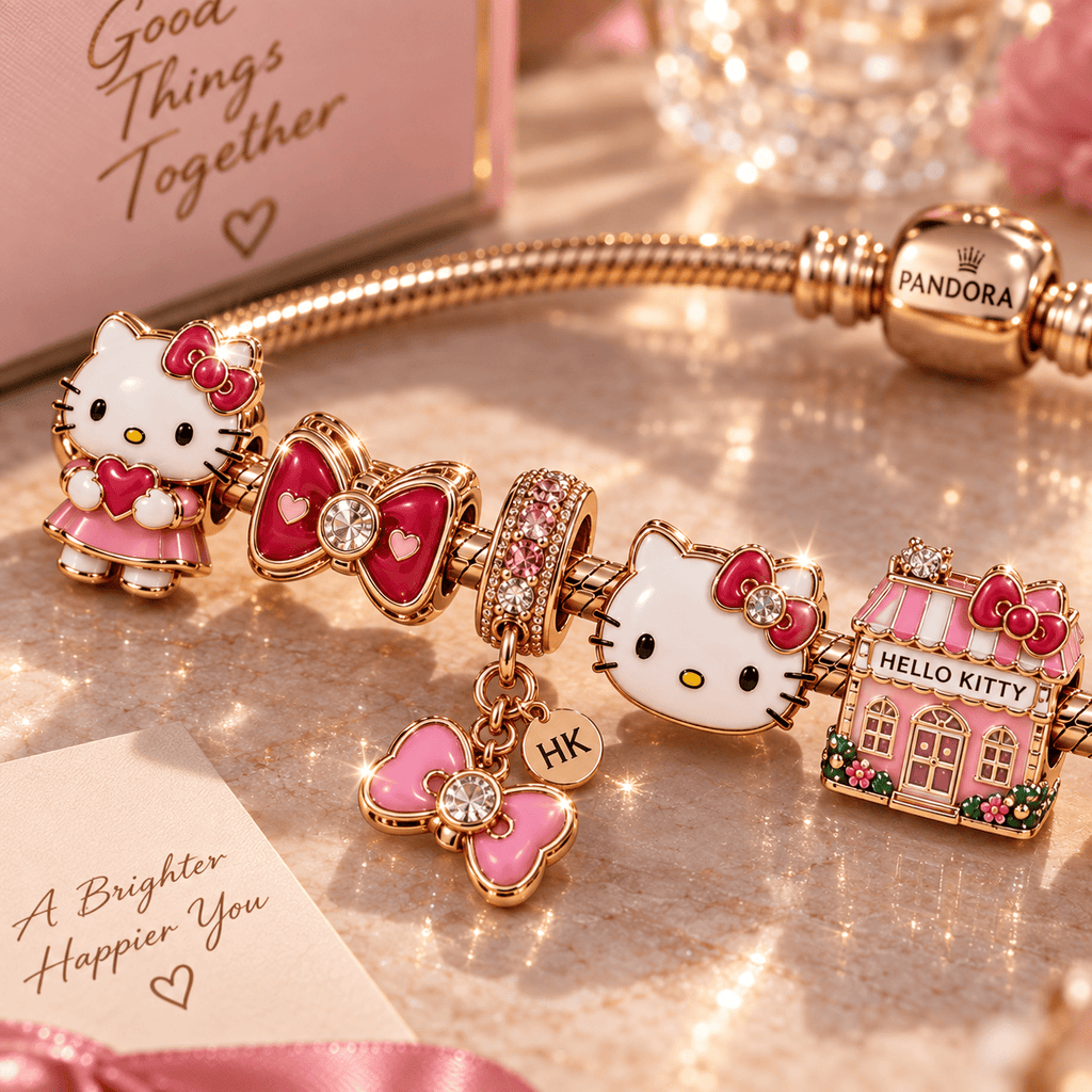 HLKT Gold Charm Bracelet Set PNPA