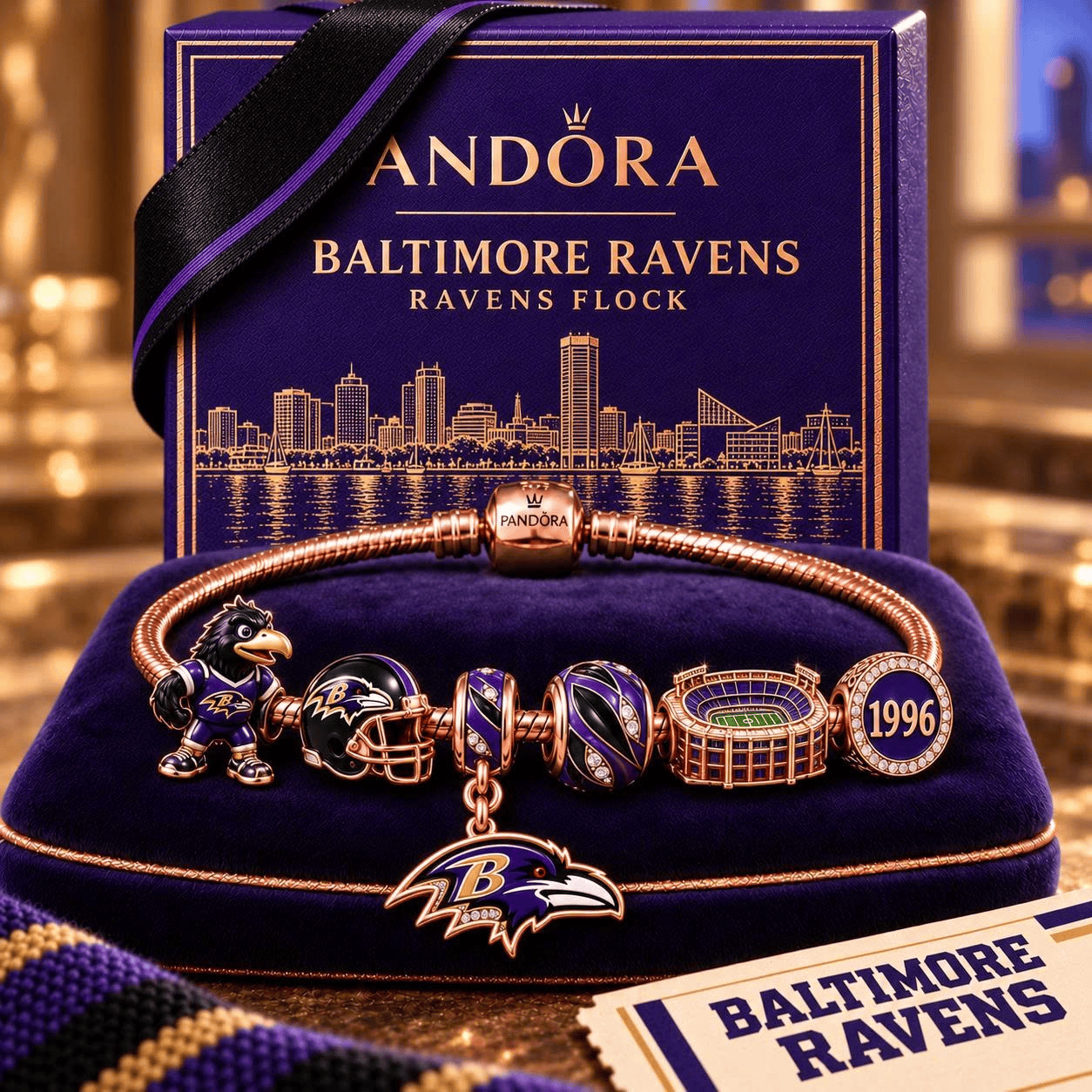 BTR Gold Charm Bracelet Set NHVH