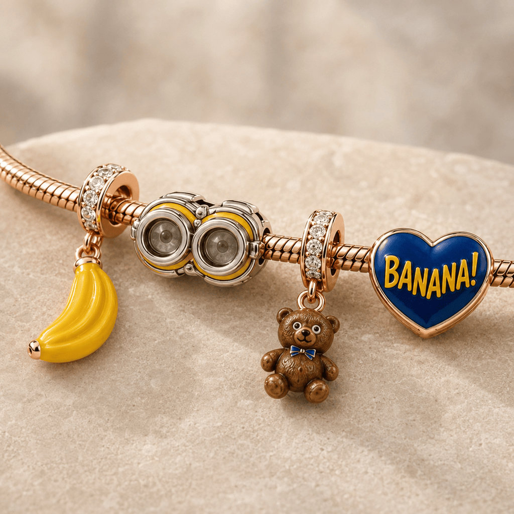 MNO Rose Gold Charm Bracelet Set TMH