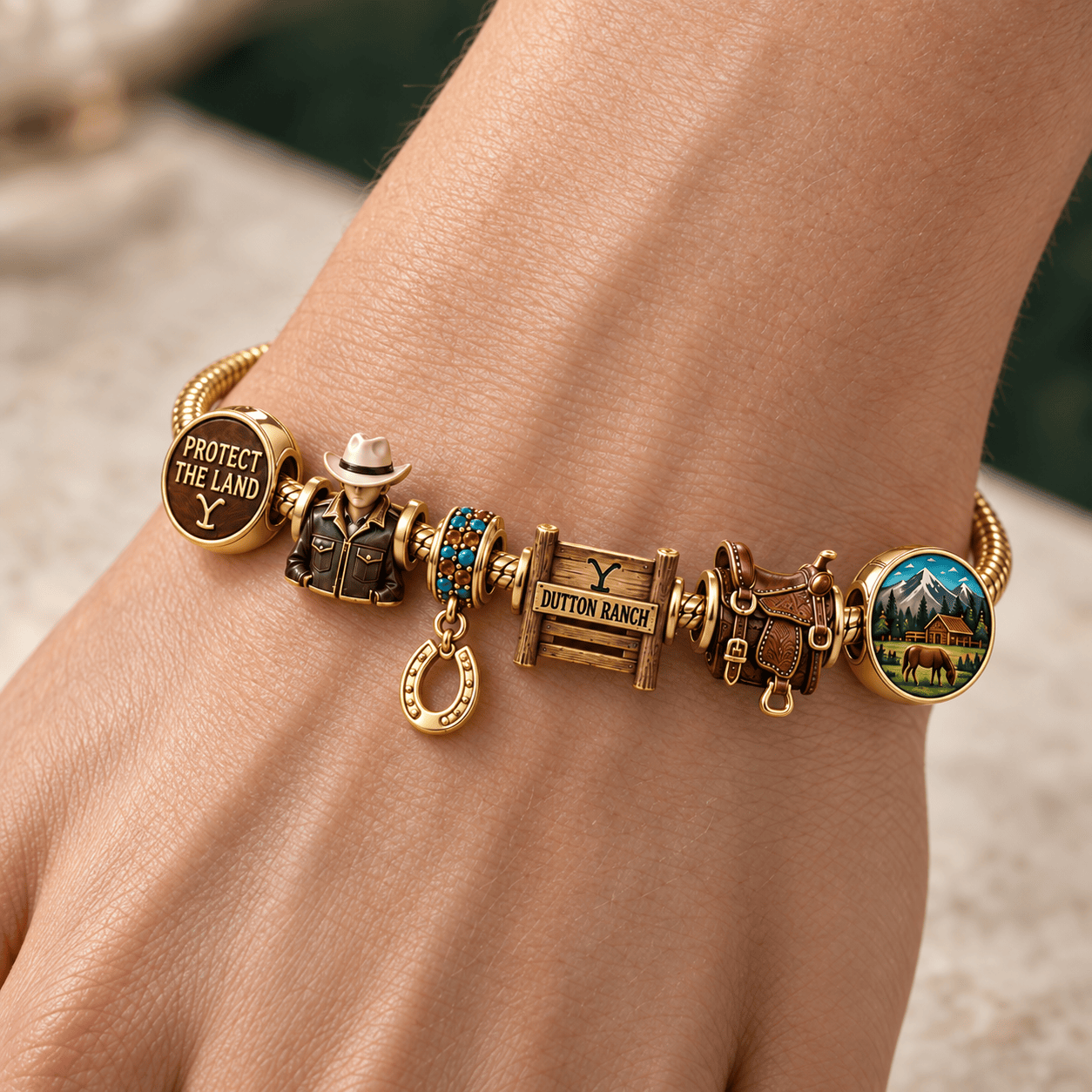 YLST Gold Charm Bracelet Set HQH