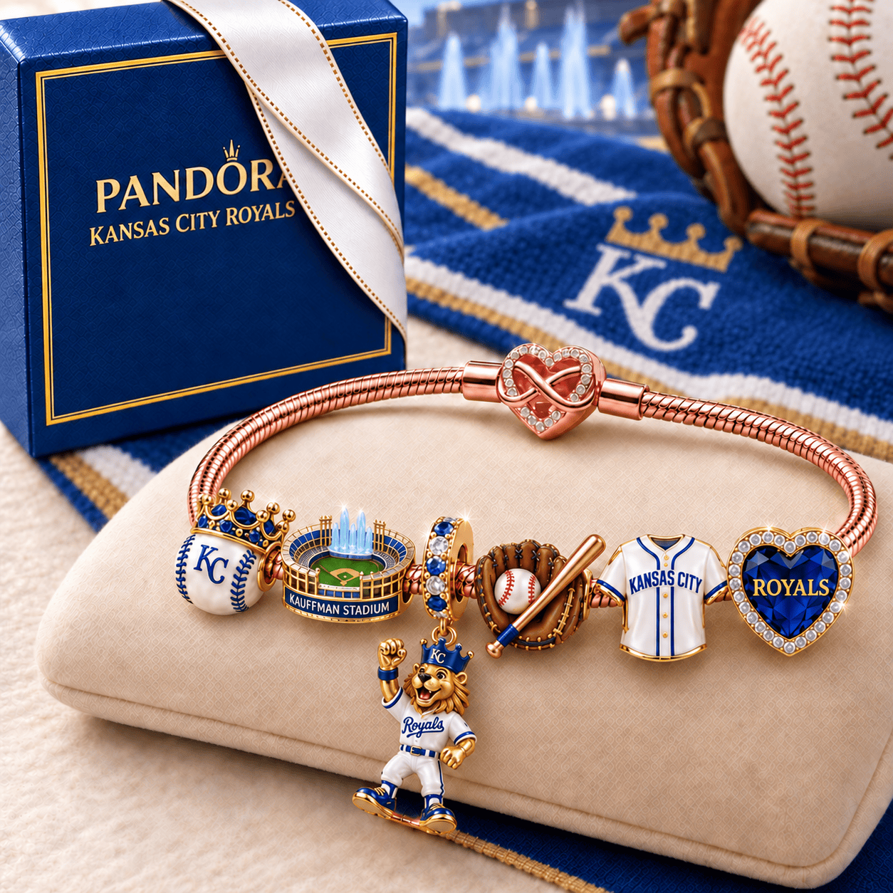 KCR Rose Gold Charm Bracelet Set TMH