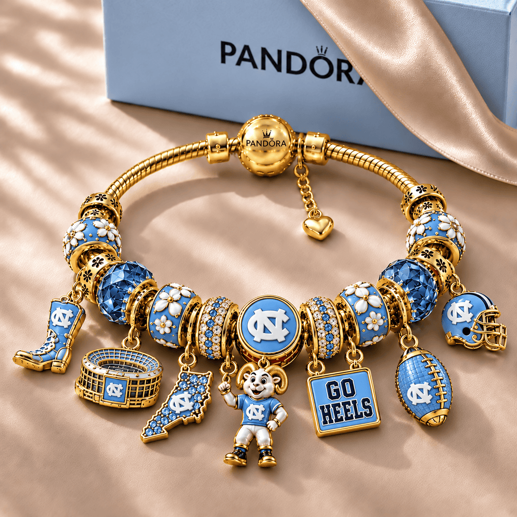 UNC Gold Charm Bracelet Set NHVH