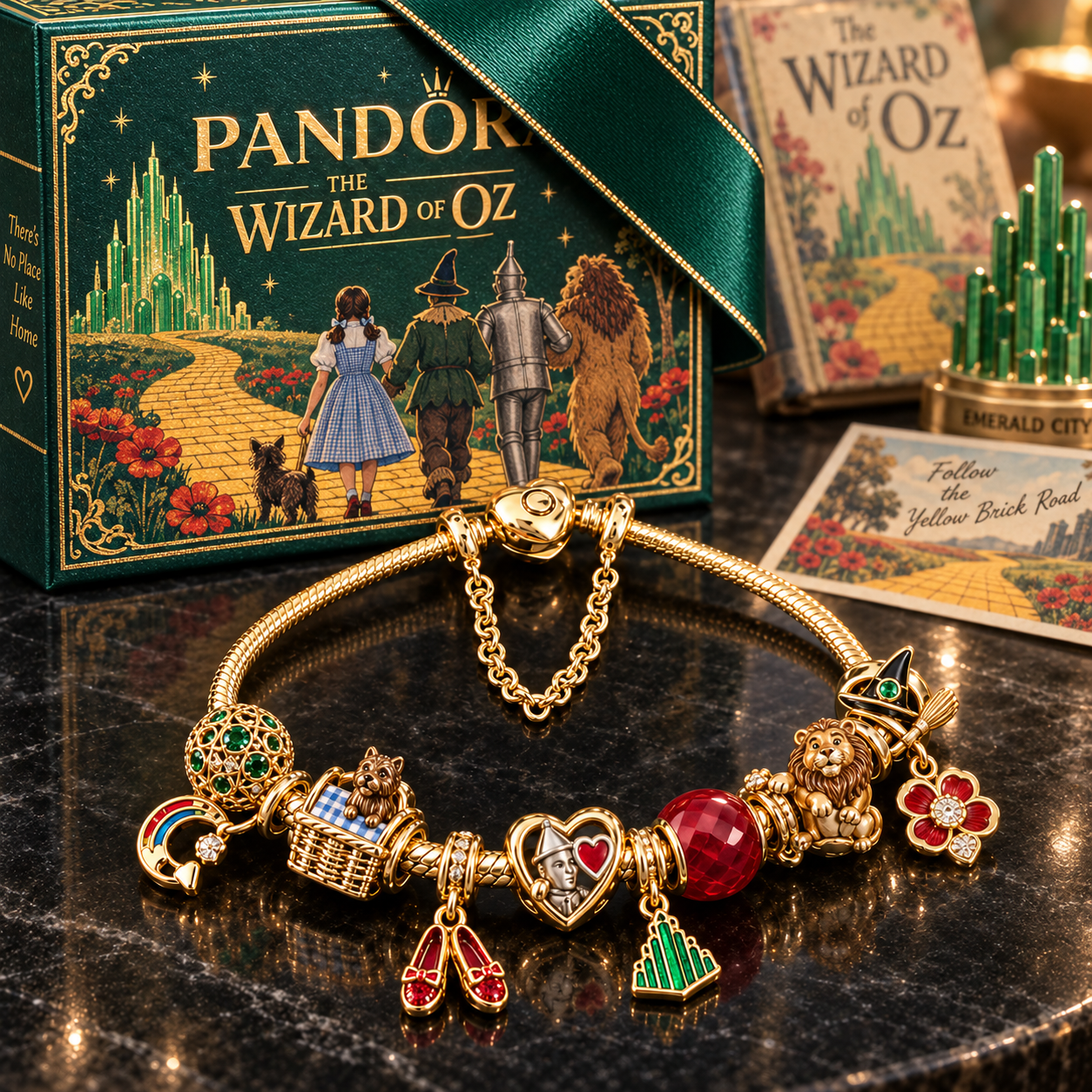 TWOZ Gold Charm Bracelet Set PTKL