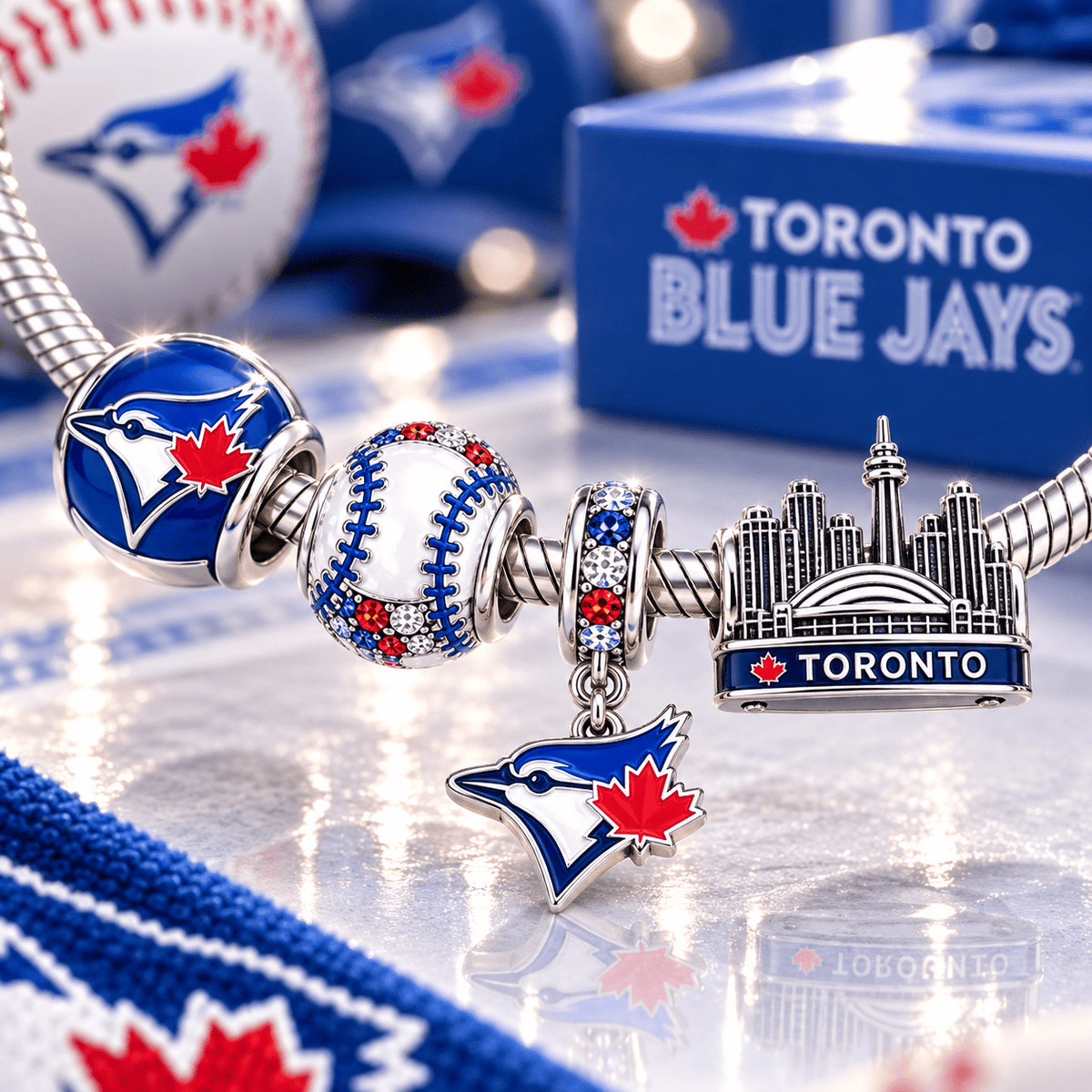 TBJ Silver Charm Bracelet Set VTH
