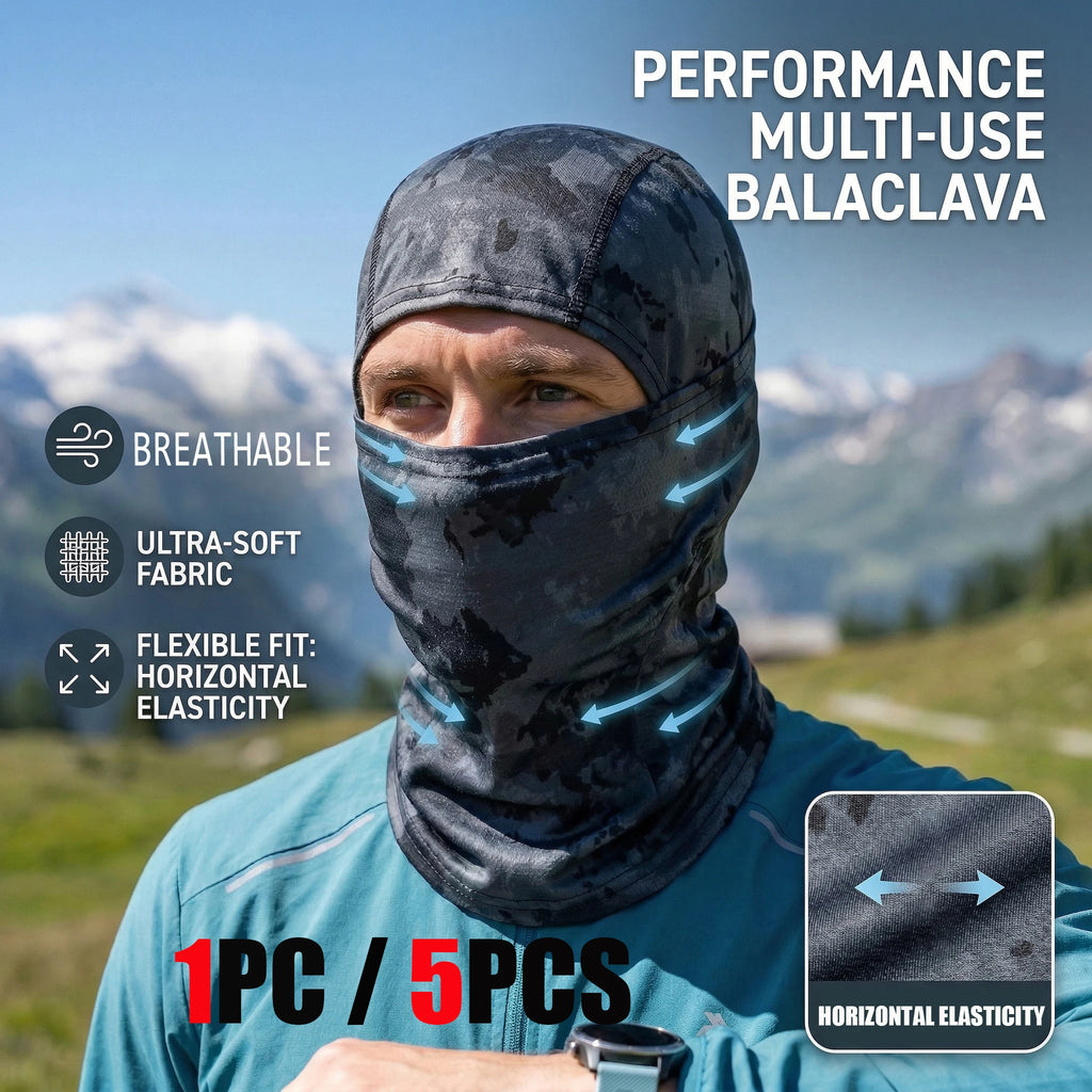 1pc/5pcs Summer Sunscreen Balaclava Hat Men Women Elastic Breathable Cycling Full Face Mask Scarf Outdoor Fishing Skiing Mask