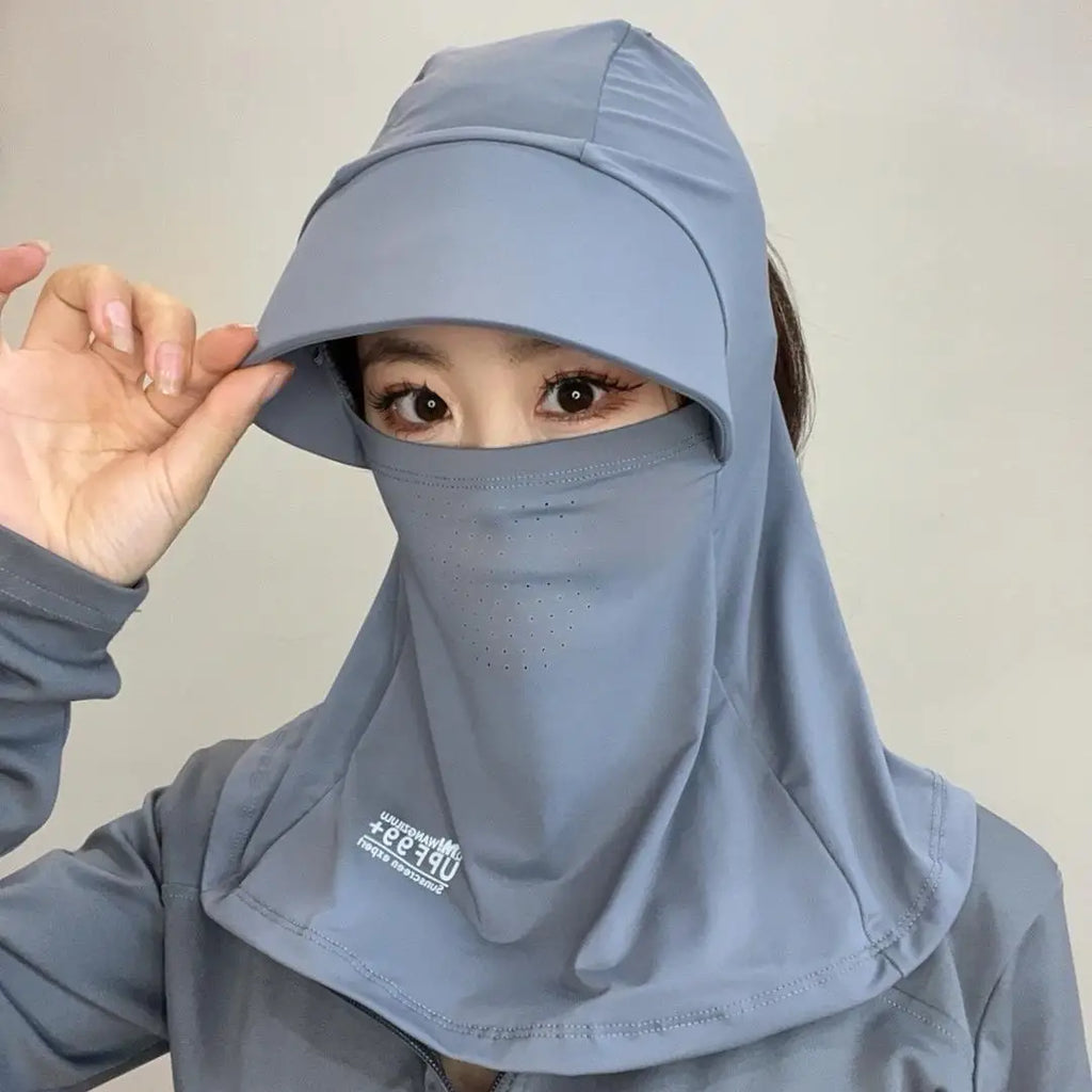 Summer 2026 Outdoor Full Face Cover Sunscreen Mask Mask Riding Anti-UV Shading and Breathable Integrated Mask