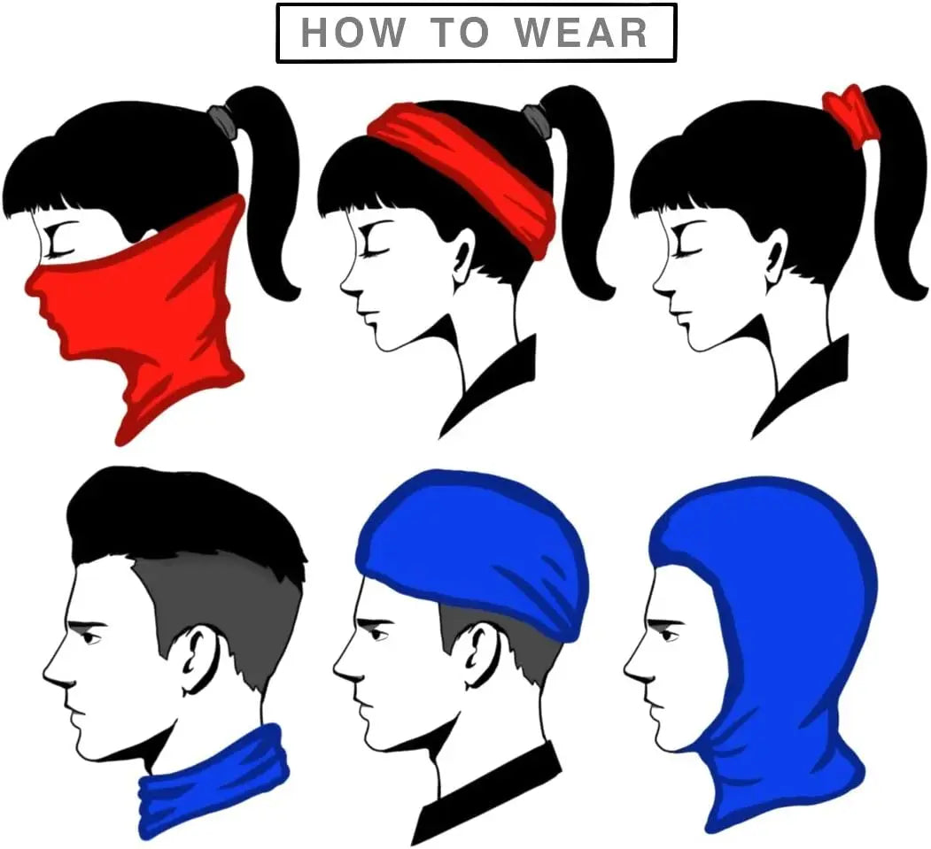 Sun Protection Balaclava Neck Gaiter for Men & Women - UPF 50+ Face Cover
